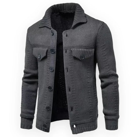 Knit Overshirt Jacket | Button-Front Cardigan Style | Warm Layer for Fall