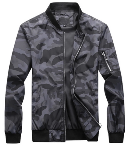 Camo Bomber Jacket | Lightweight Zip-Up | Urban Streetwear Layer