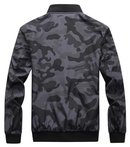 Camo Bomber Jacket | Lightweight Zip-Up | Urban Streetwear Layer