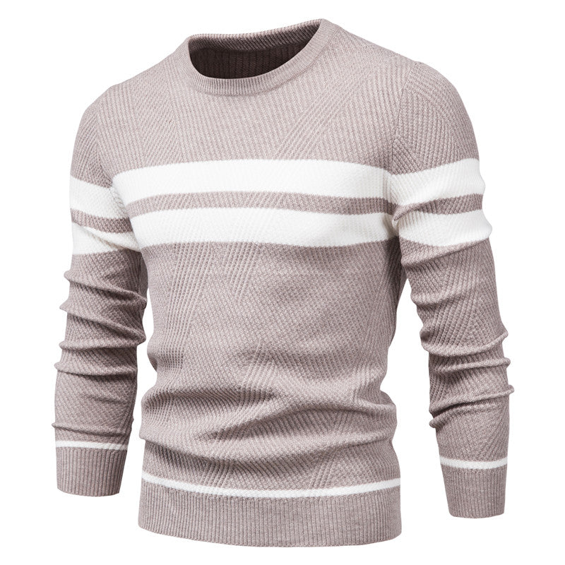 Men’s Knit Crewneck Sweater | Textured Design | Casual Workwear Canada