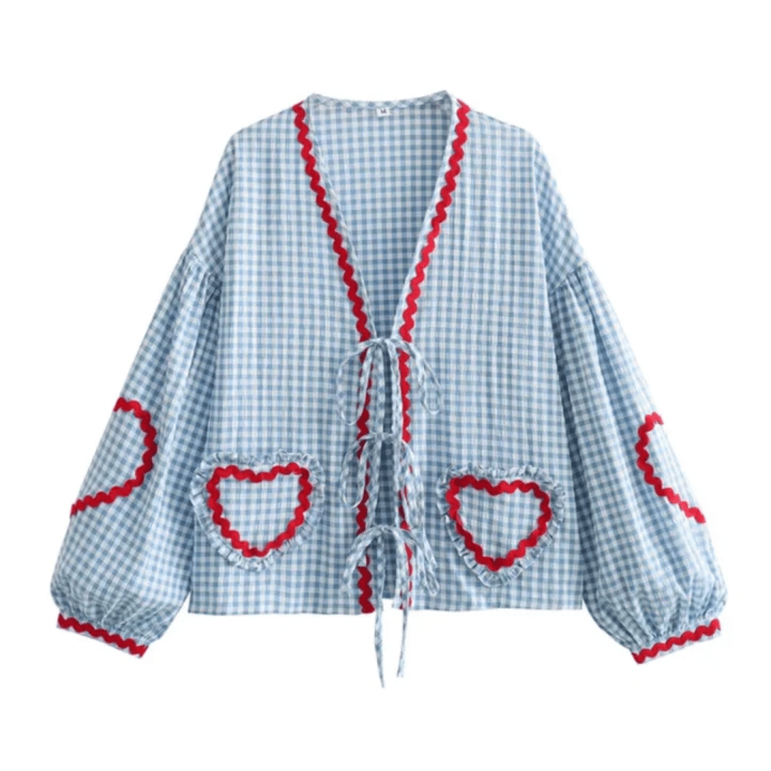 Whimsical Knit Cardigan | Heart Detail | Relaxed Fit