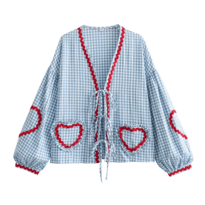 Whimsical Knit Cardigan | Heart Detail | Relaxed Fit