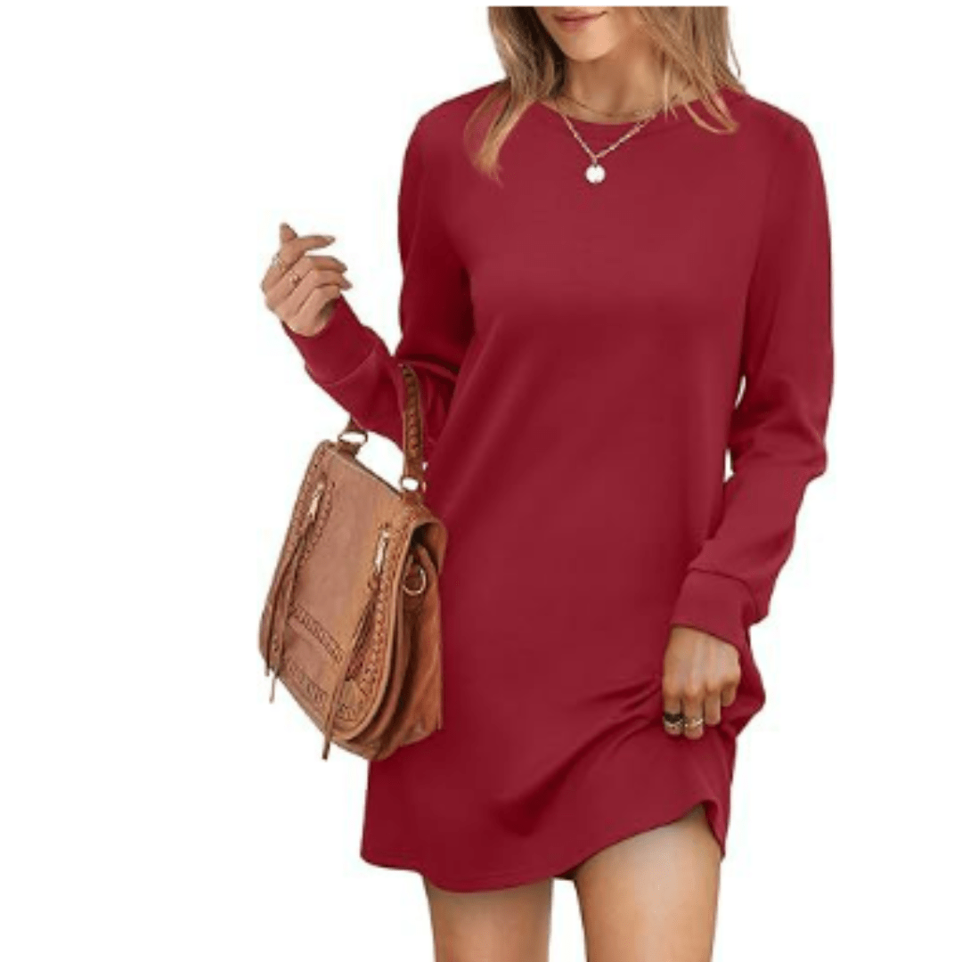 Long Sleeve T-Shirt Dress | Relaxed Fit | Everyday Casual Style