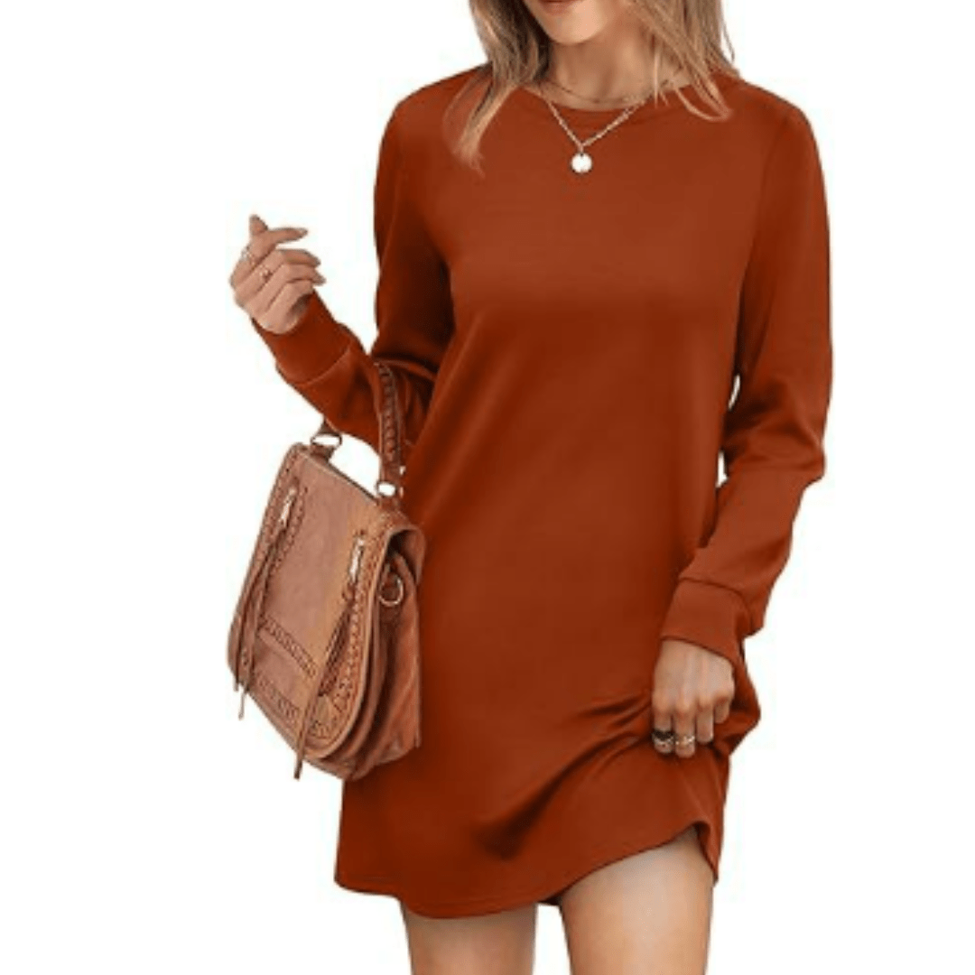 Long Sleeve T-Shirt Dress | Relaxed Fit | Everyday Casual Style