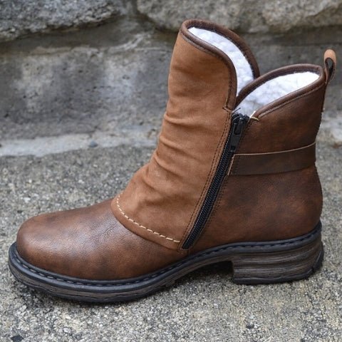 Insulated Side-Zip Ankle Boots | Cushioned Grip Sole | Cold-Weather Casual Footwear