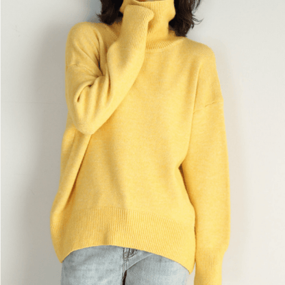 Oversized Knit Turtleneck Sweater | Ribbed Hem | Cozy Relaxed Fit
