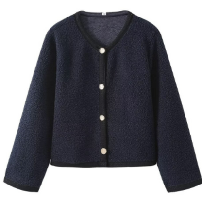 Women's Textured Knit Button Cardigan | Soft Bouclé Sweater | Casual Fall Winter Layer