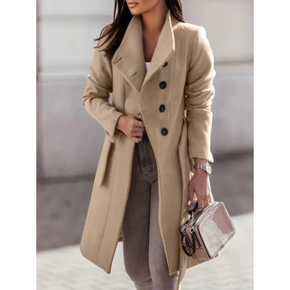 Tailored Wool-Blend Trench Coat | Double-Breasted Fall Jacket | Smart Casual Outerwear Canada