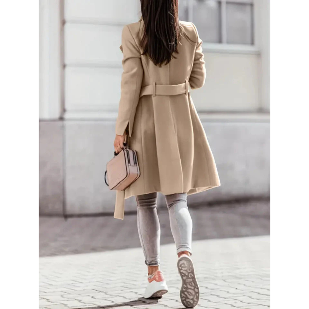 Tailored Wool-Blend Trench Coat | Double-Breasted Fall Jacket | Smart Casual Outerwear Canada