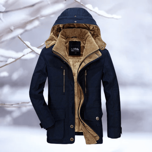 Men's Winter Parka Jacket | Faux Fur-Lined Hood | Insulated Warmth | Casual Outdoor