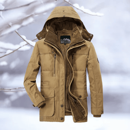 Men's Winter Parka Jacket | Faux Fur-Lined Hood | Insulated Warmth | Casual Outdoor