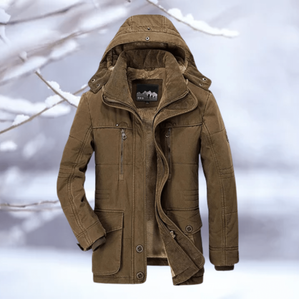 Men's Winter Parka Jacket | Faux Fur-Lined Hood | Insulated Warmth | Casual Outdoor