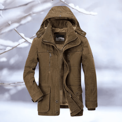 Men's Winter Parka Jacket | Faux Fur-Lined Hood | Insulated Warmth | Casual Outdoor