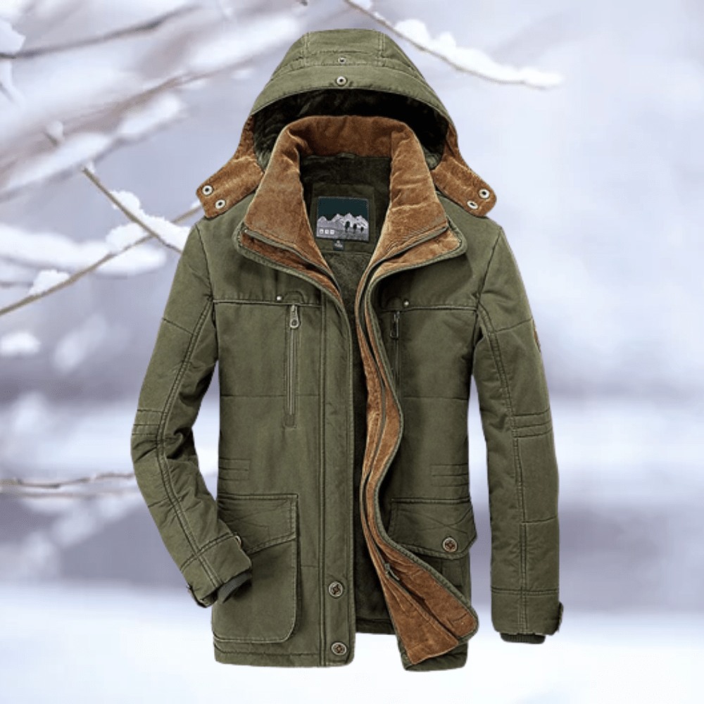 Men's Winter Parka Jacket | Faux Fur-Lined Hood | Insulated Warmth | Casual Outdoor