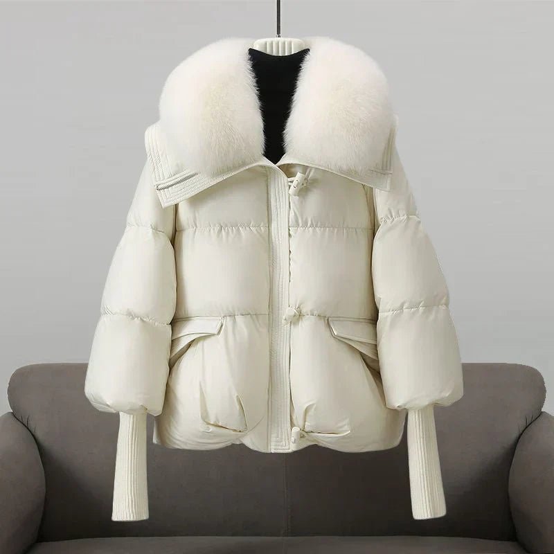 Luxe Puffer Jacket with Faux Fur Collar | Warm & Stylish | Winter Essential