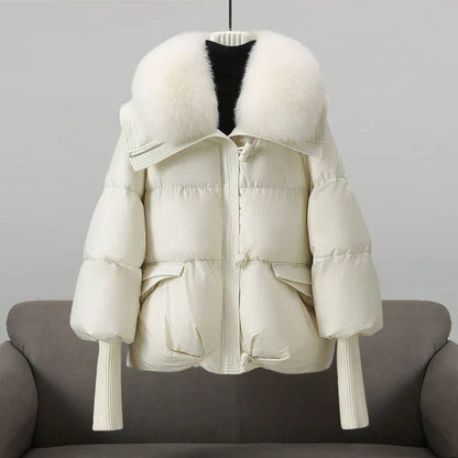 Luxe Puffer Jacket with Faux Fur Collar | Warm & Stylish | Winter Essential
