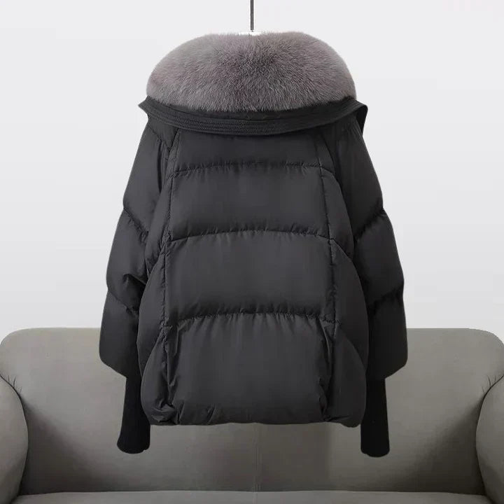 Luxe Puffer Jacket with Faux Fur Collar | Warm & Stylish | Winter Essential