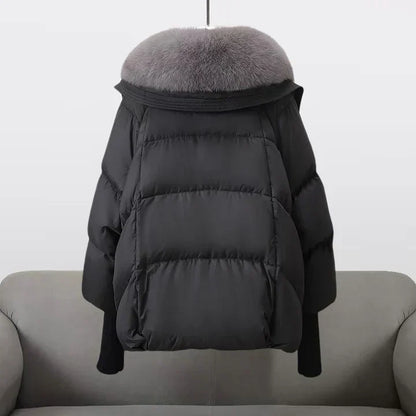 Luxe Puffer Jacket with Faux Fur Collar | Warm & Stylish | Winter Essential