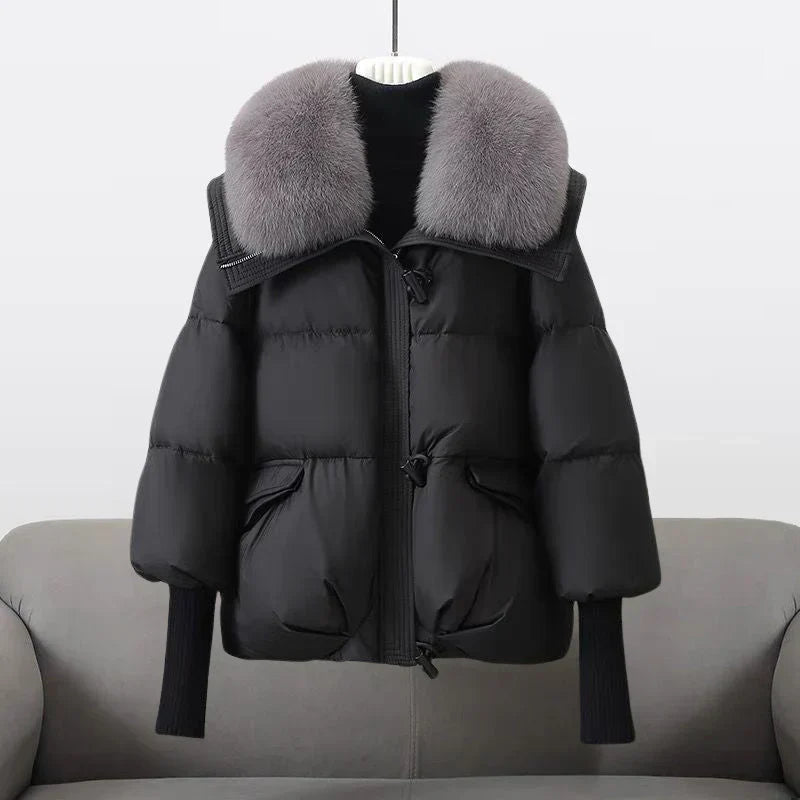 Luxe Puffer Jacket with Faux Fur Collar | Warm & Stylish | Winter Essential