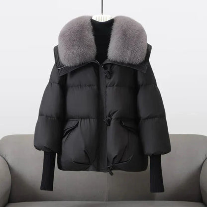 Luxe Puffer Jacket with Faux Fur Collar | Warm & Stylish | Winter Essential