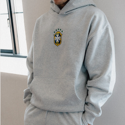 Unisex Crest Logo Hoodie | Midweight Fleece Pullover with Kangaroo Pocket