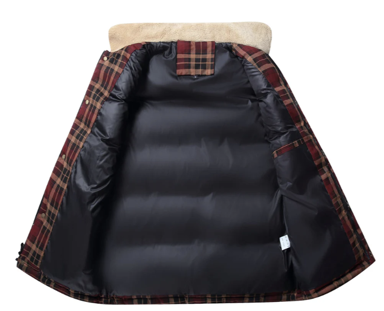 Men’s Sherpa-Collar Plaid Vest | Puffer Quilted Sleeveless Jacket | Fall Outdoor Layer