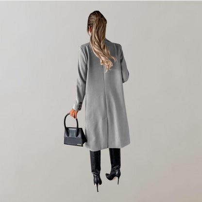 Double-Breasted Long Coat | Tailored Fit | Classic Wool-Blend Elegance