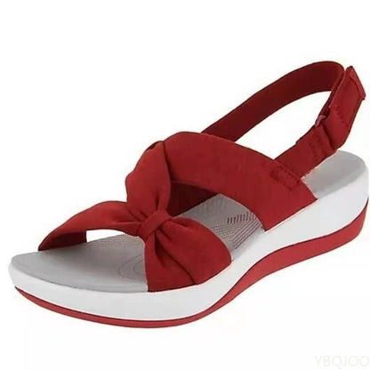 Comfort Wedge Sandals | Criss-Cross Strap & Cushioned Sole | Easy Slip-On Design