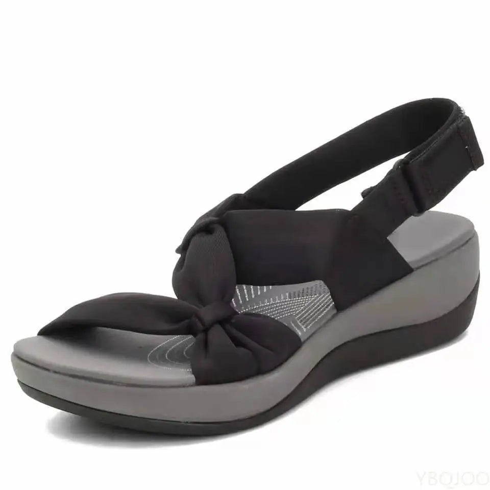 Comfort Wedge Sandals | Criss-Cross Strap & Cushioned Sole | Easy Slip-On Design