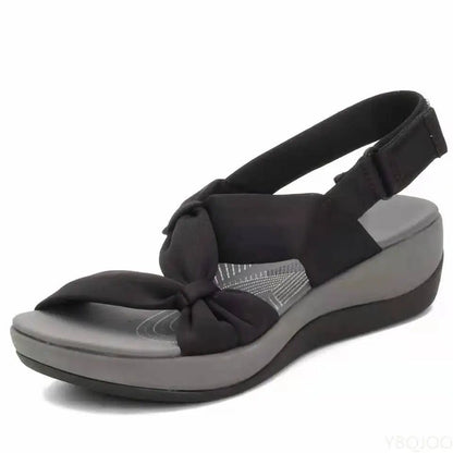 Comfort Wedge Sandals | Criss-Cross Strap & Cushioned Sole | Easy Slip-On Design