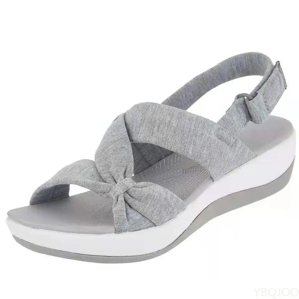 Comfort Wedge Sandals | Criss-Cross Strap & Cushioned Sole | Easy Slip-On Design