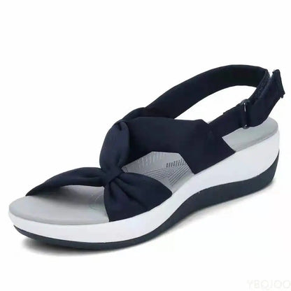 Comfort Wedge Sandals | Criss-Cross Strap & Cushioned Sole | Easy Slip-On Design
