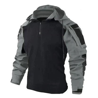 Men’s Tactical Long-Sleeve Pullover | Combat Shirt | Breathable Panels