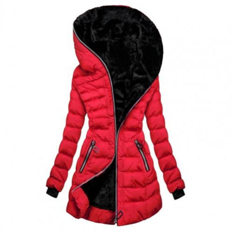 Asymmetrical Puffer Jacket | Plush Lining | Windproof Winter Coat