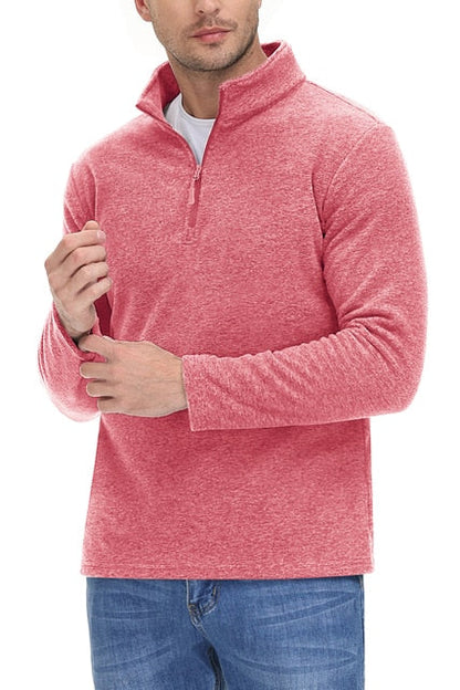 Men’s Fleece Half-Zip Pullover | Soft Brushed Knit | Everyday Layer