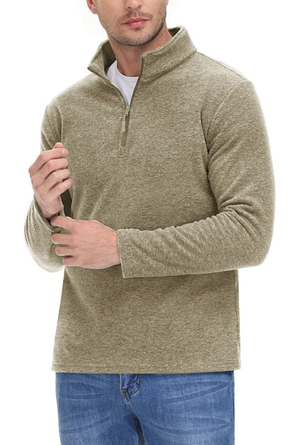 Men’s Fleece Half-Zip Pullover | Soft Brushed Knit | Everyday Layer