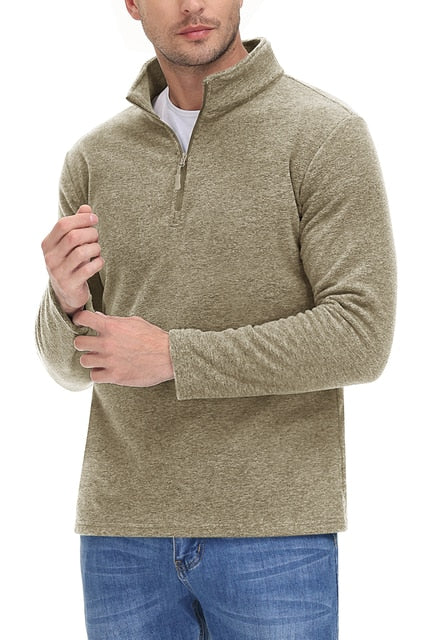 Men’s Fleece Half-Zip Pullover | Soft Brushed Knit | Everyday Layer