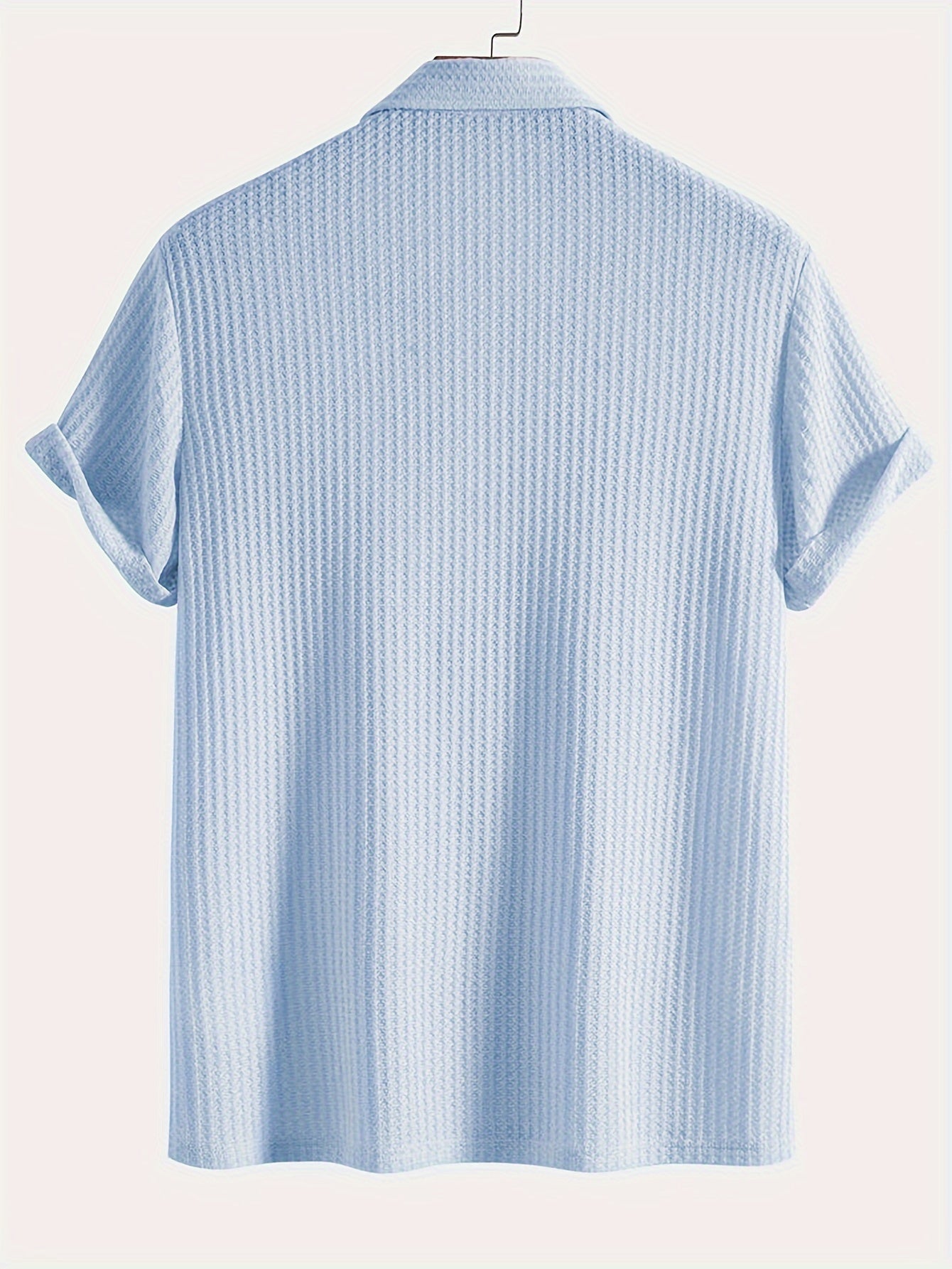 Men's Knit Polo Shirt | Textured Short Sleeve Top | Lightweight Summer Casualwear