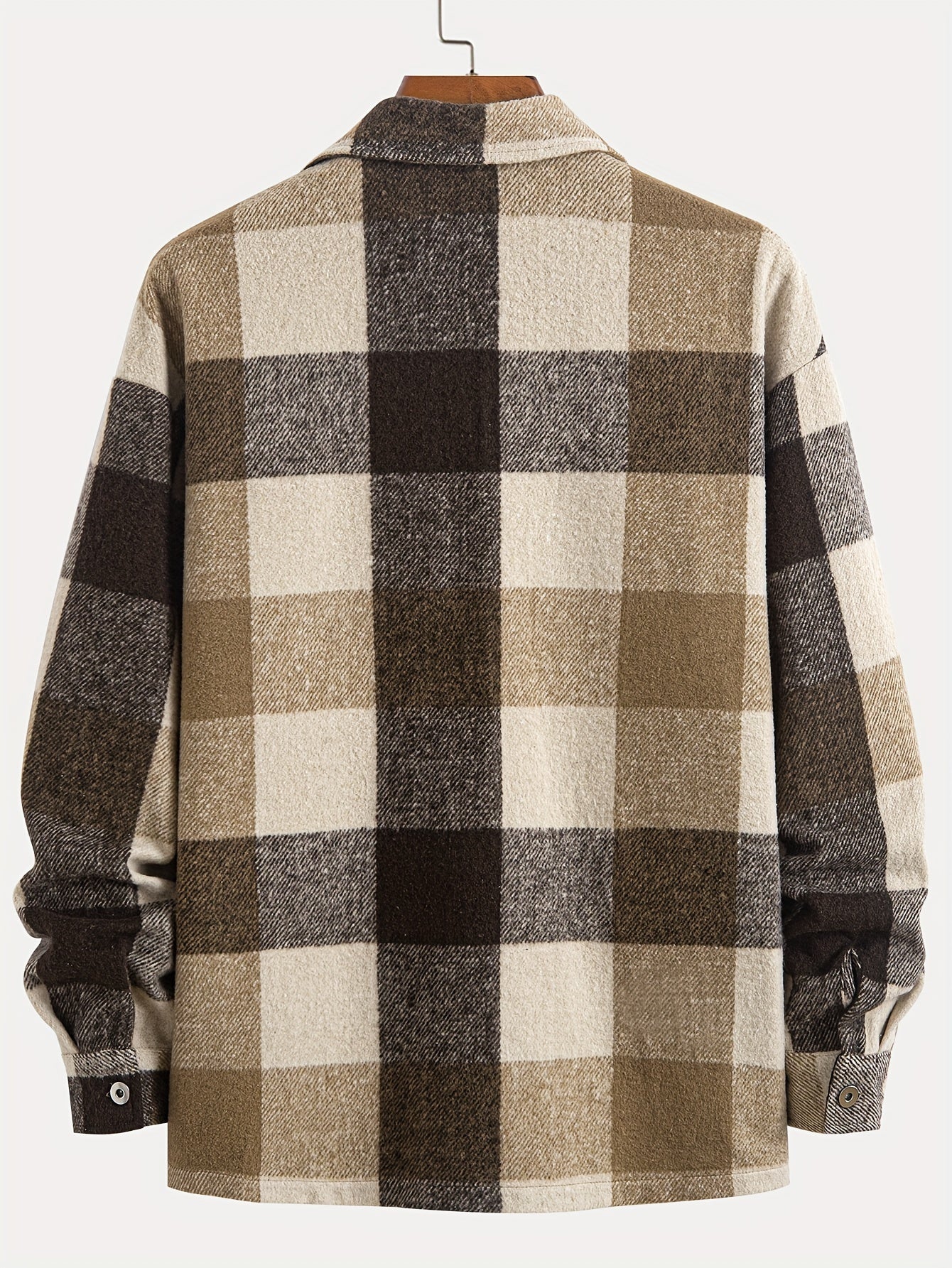 Men’s Plaid Shirt Jacket | Button-Up Shacket | Warm Casual Outer Layer