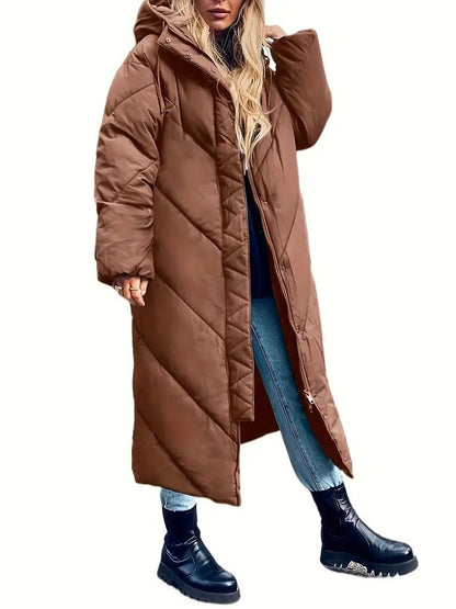 Quilted Longline Puffer Coat | Ultra-Warm Design | Lightweight & Durable | Winter Essential
