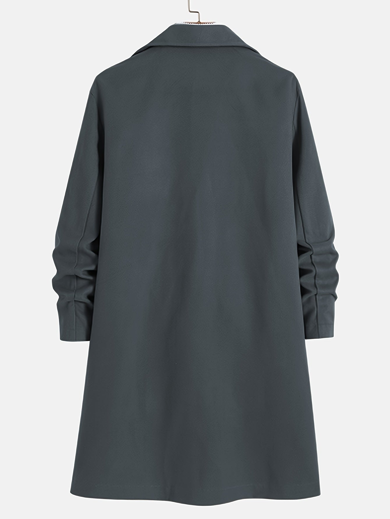 Men's Wool Blend Overcoat | Slim Fit Long Coat with Notch Lapel | Fall Outerwear Canada