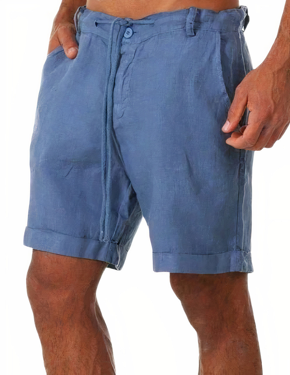 Men's Linen Blend Drawstring Shorts | Breathable Summer Essential | Casual Relaxed Fit