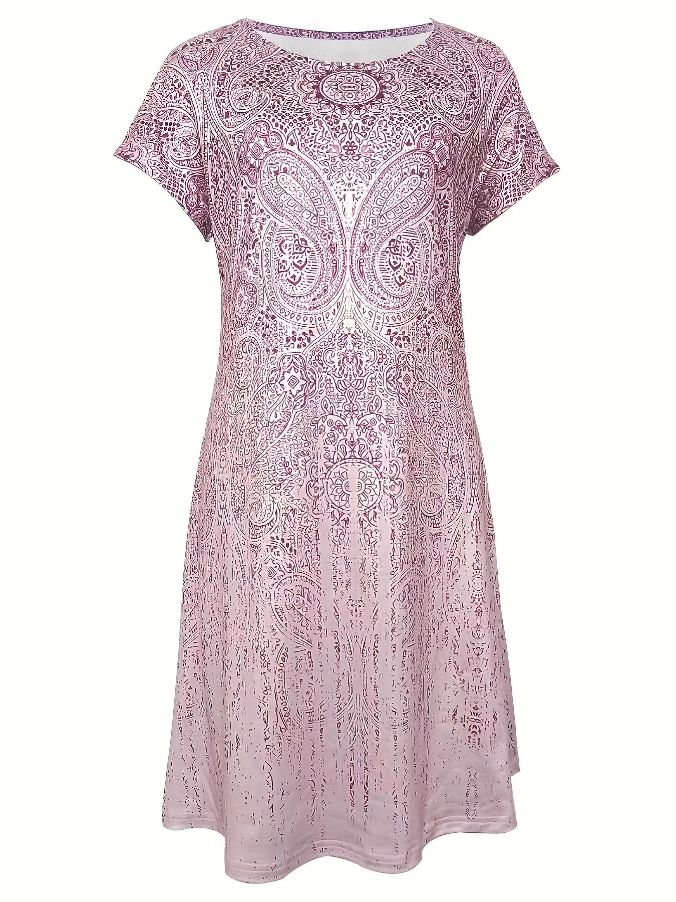 Short-Sleeve Knit Dress | Scoop Neckline | Easy Relaxed Fit
