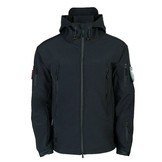 Men’s Softshell Zip Jacket | Adjustable Hood | Lightweight Transitional Outerwear