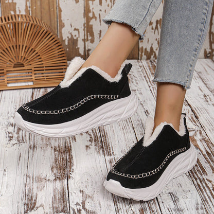 Cozy Slip-On Sneakers | Faux Suede Upper | Plush Lining | Casual Comfort