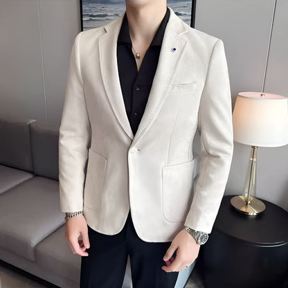 Men’s Slim Fit Blazer | Casual Tailored Jacket | Soft Brushed Finish