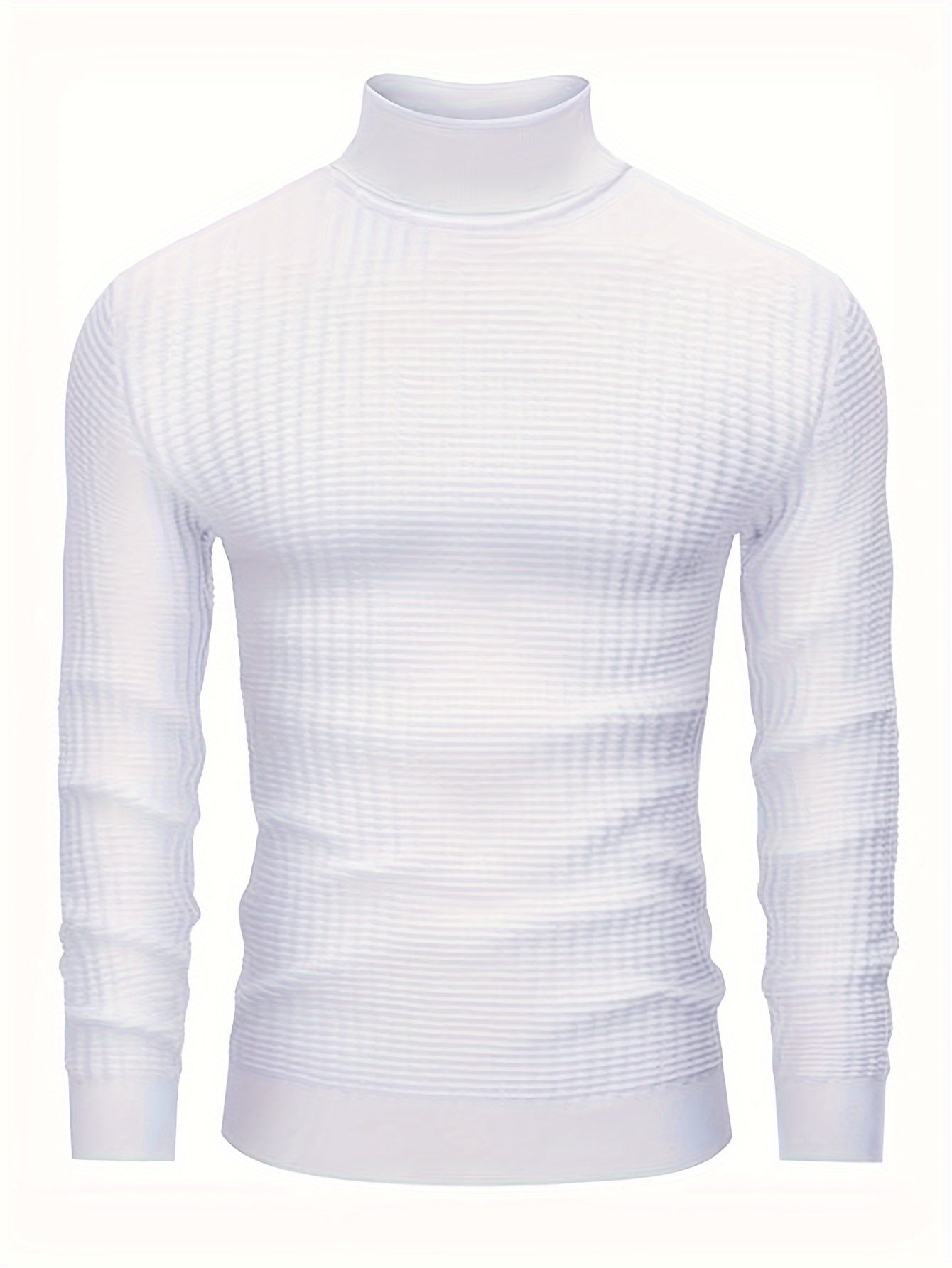 Ribbed Turtleneck Sweater | Slim Fit Cable Knit | Fall-Winter Essential