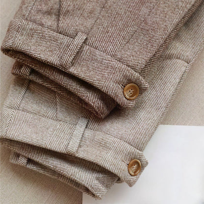 Men’s Pleated Tailored Trousers | Smart Casual Pants | Relaxed Fit with Classic Finish