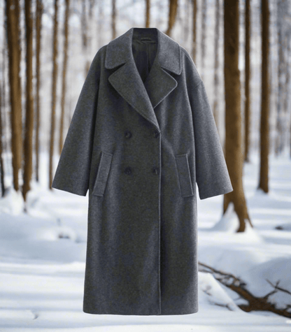 Long Wool-Blend Coat | Oversized Fit | Elegant & Timeless