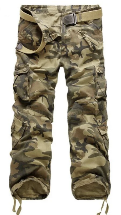 Men's Multi-Pocket Cargo Pants | Tactical Utility Style | Adjustable Fit